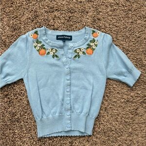 Princess Highway Light Blue Floral Cardigan